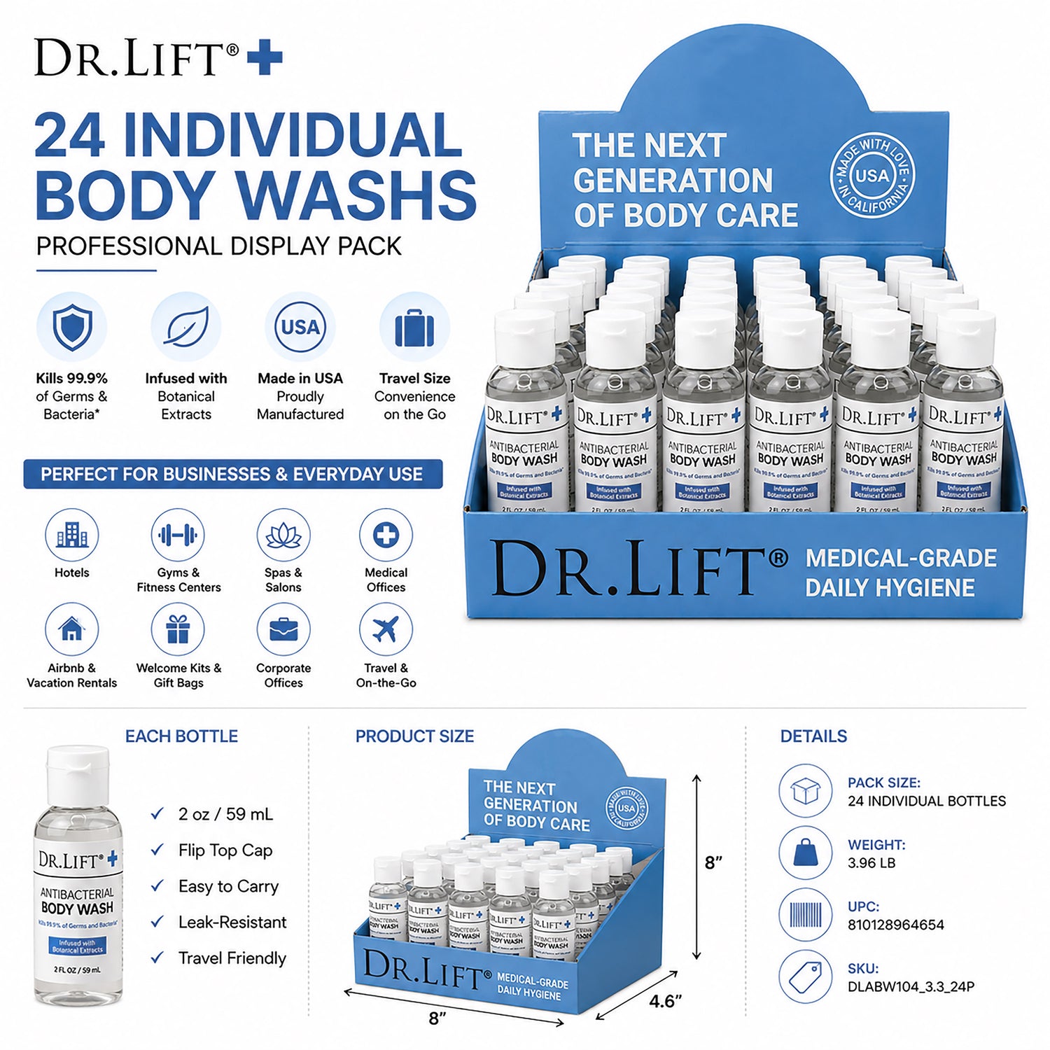 Antibacterial Body Wash - 24 Pack Display product image