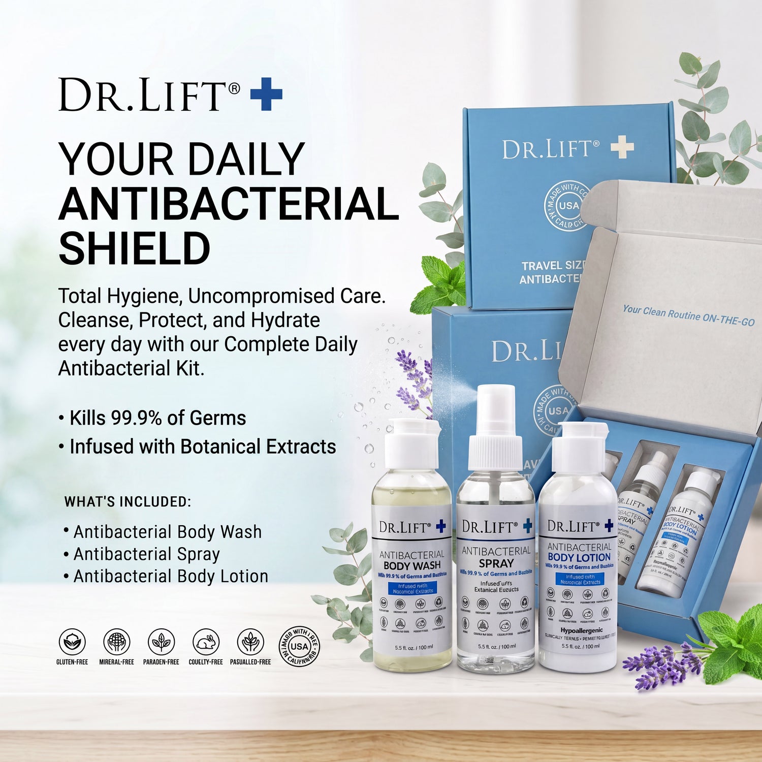 Antibacterial Travel Hygiene Kit product image